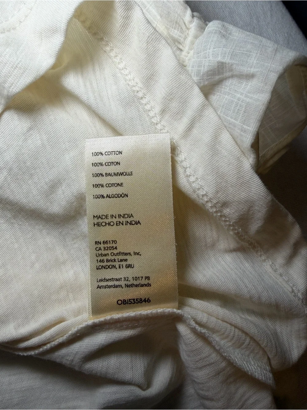 Anthropologie Cream Smocked Ruffle Yoke Blouse‎